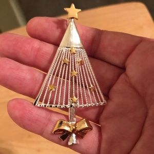 Christmas Tree Pendant Pin Stars Holiday Party New